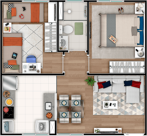 Apartamentos 2 dorms.